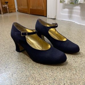Navy Blue Mary Jane Heels